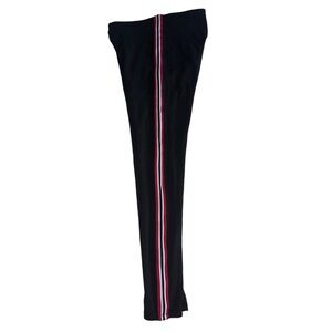 H&M Black Leggings with Red and White Side Stripes